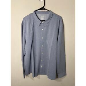 New True Classic Men's Long Sleeve Oxford Shirt, Navy Size 2XL